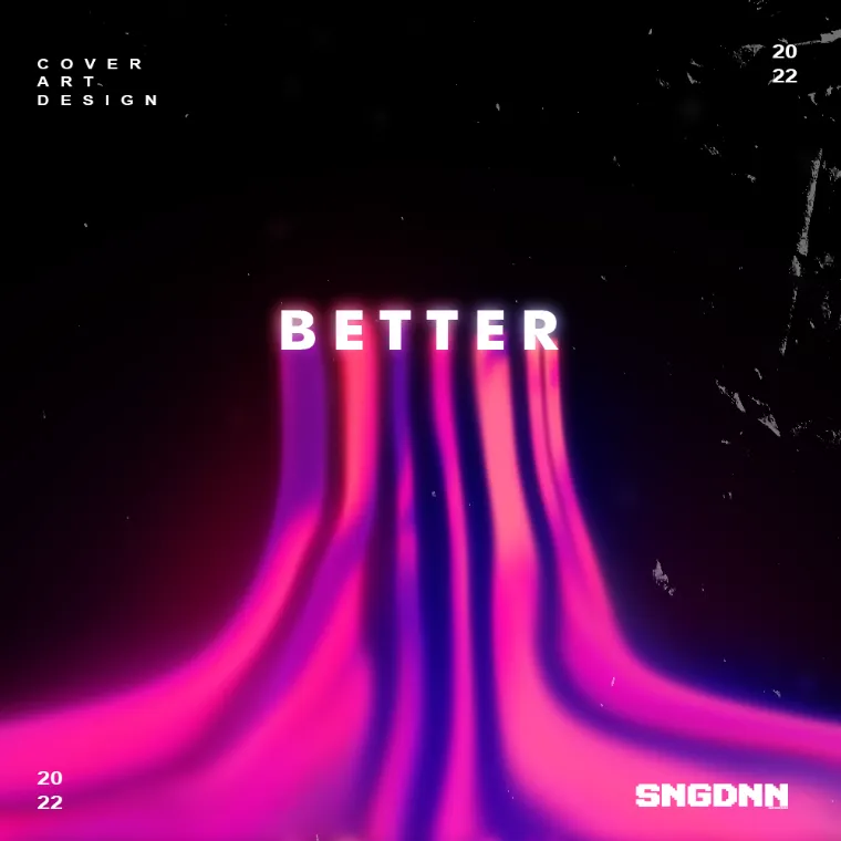 Better cover art: neon pink light trails under the title