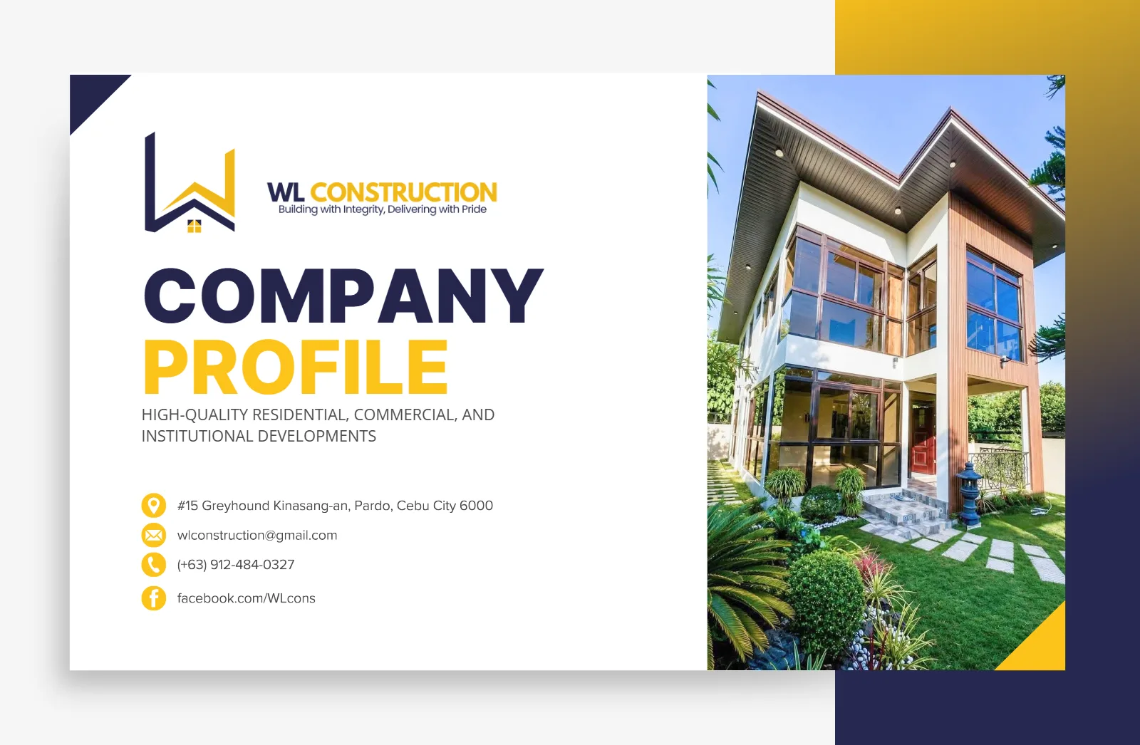 Company profile: cover spread
