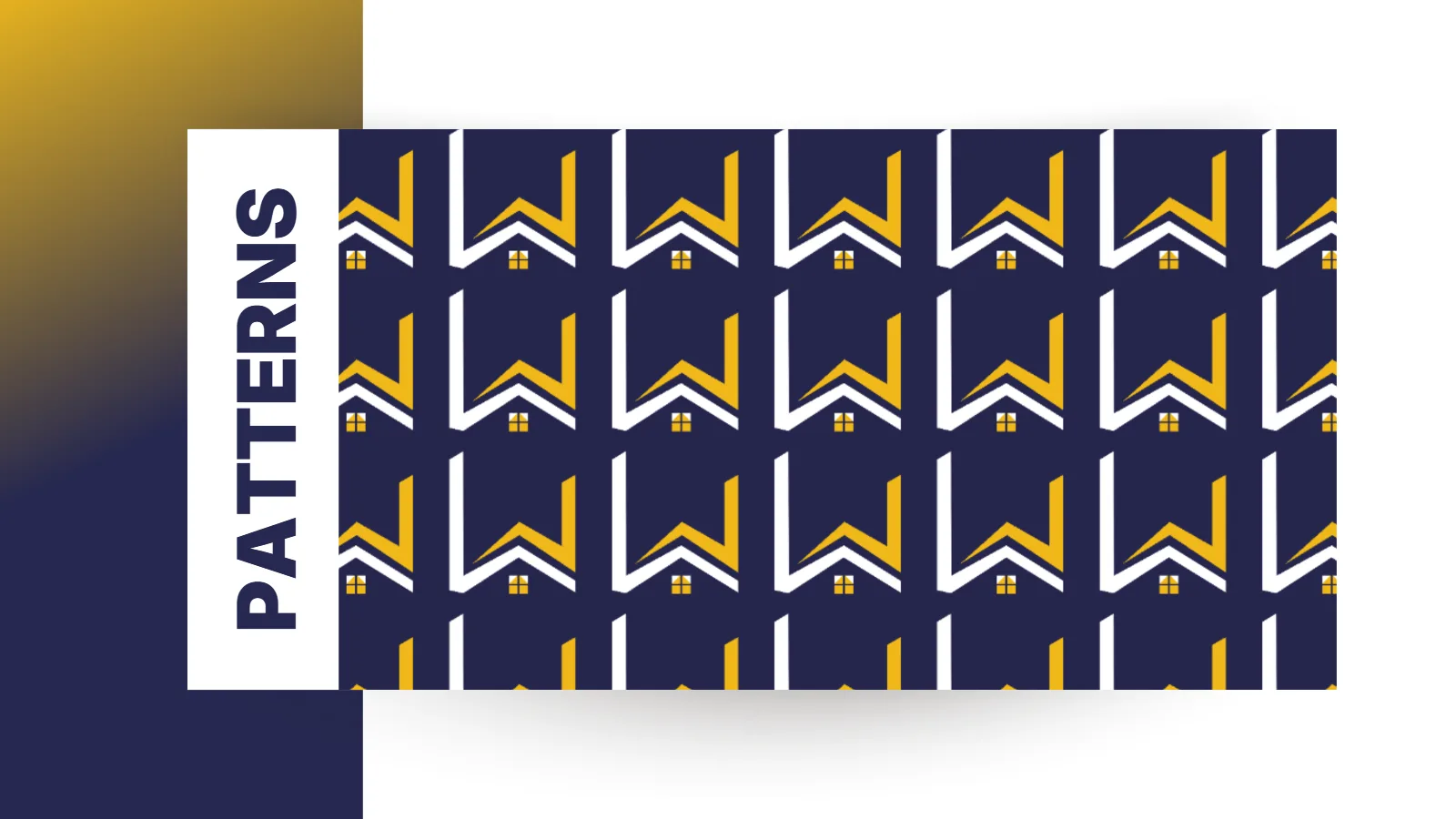 Brand patterns built from the logo mark